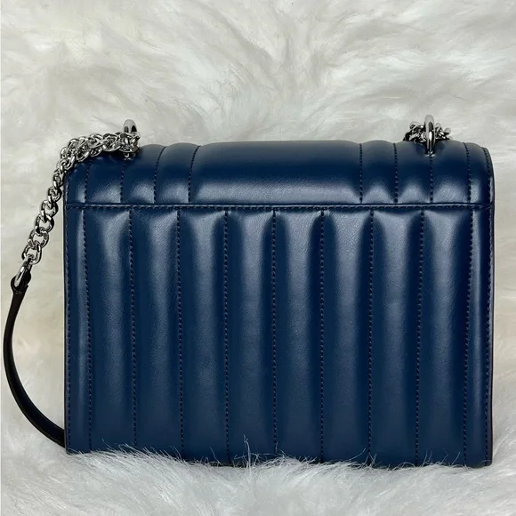 Michael Kors Whitney Medium Quilted Shoulder Bag Crossbody in Navy - Picture 7 of 10